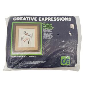 Creative Expressions 4811 Serenade 18x22 Quilting Kit 1982 Vintage Craft Artwork
